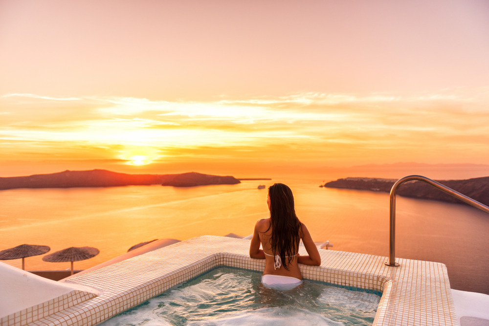 greece, santorini, island, cyclades, luxury, villa, hotel, private, pool, sunset